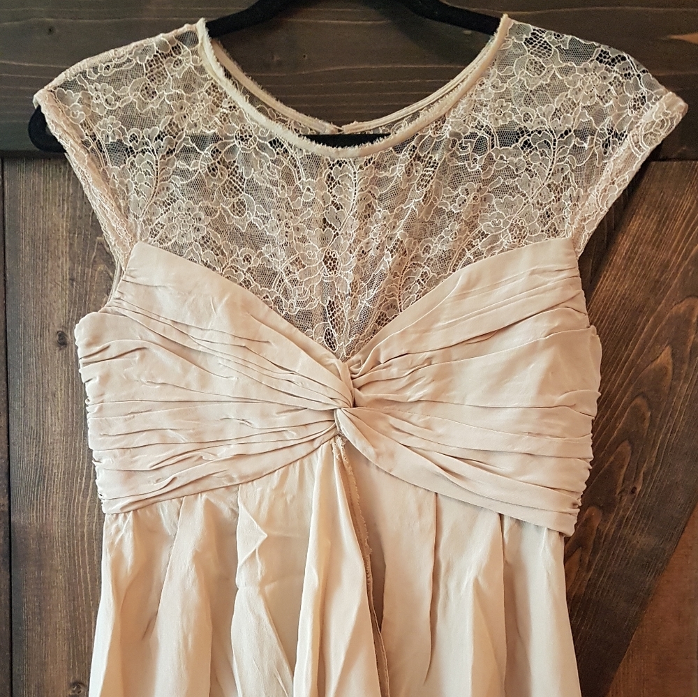 BCBG pink blush silk top